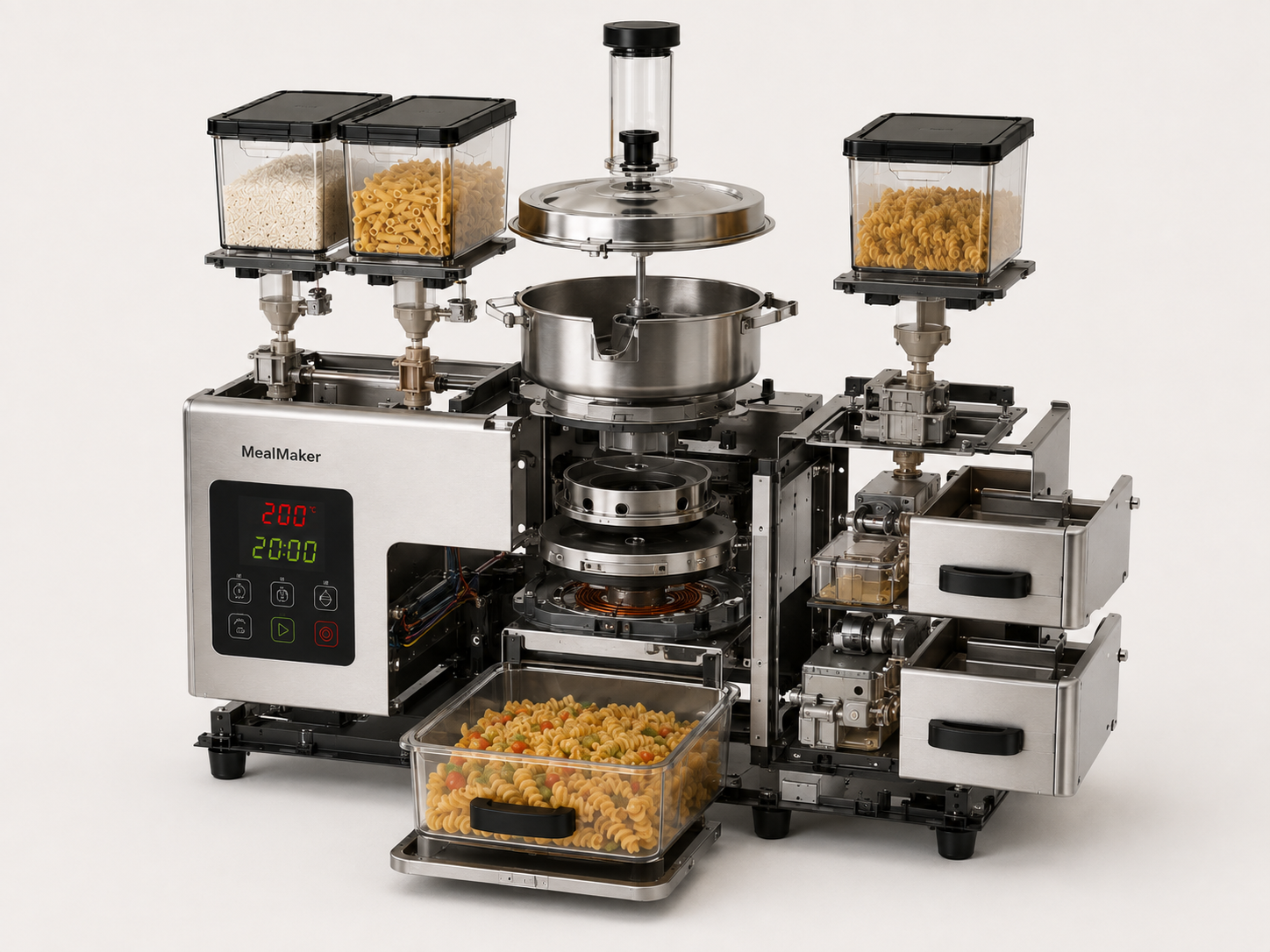 Exploded view of the MealMaker Countertop concept